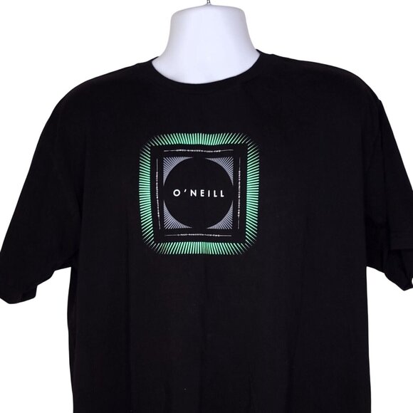 O'Neill Mens Graphic Tee Shirt Modern Fit XXL Short Sleeve Black Tshirt Surfer - Picture 1 of 4